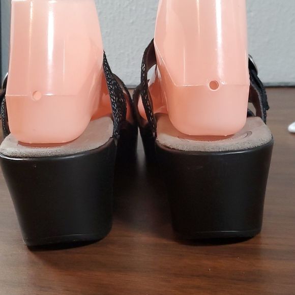 Dansko Sophie Black Shagreen Slide Double Strap Sandal 9841180200 41 | 10½-11 - Picture 3 of 7